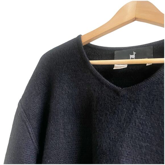 Peruvian Connection Men’s 100% Alpaca Sweater Size Medium Colorblock Black Gray - Picture 4 of 7